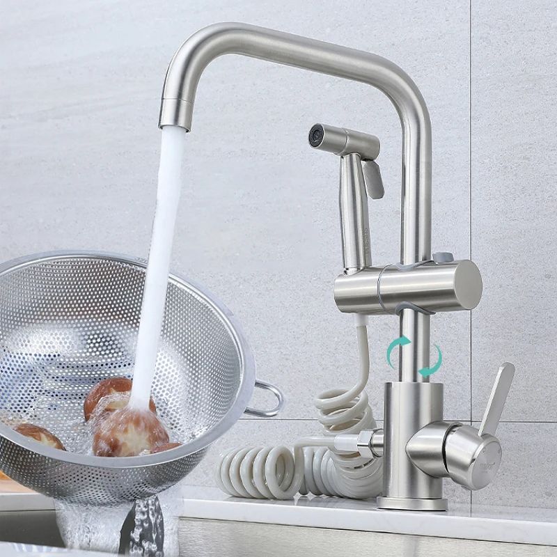 Basin Mixer Tap - الفولاذ المقاوم للصدأ صنبور المطبخ مجموعة