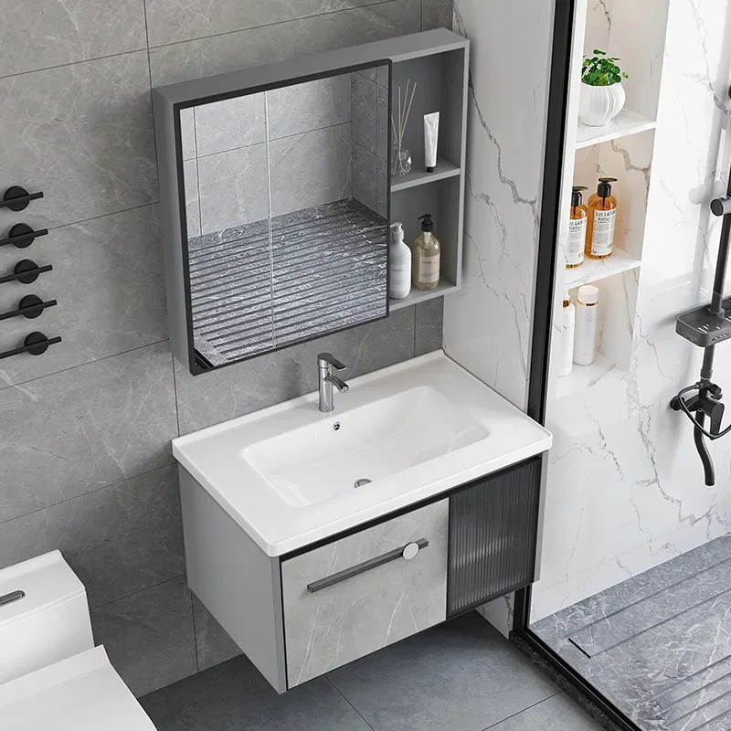 Home Bathroom Vanity Combo - خزانة حمام مقاومة للماء مع مرآة