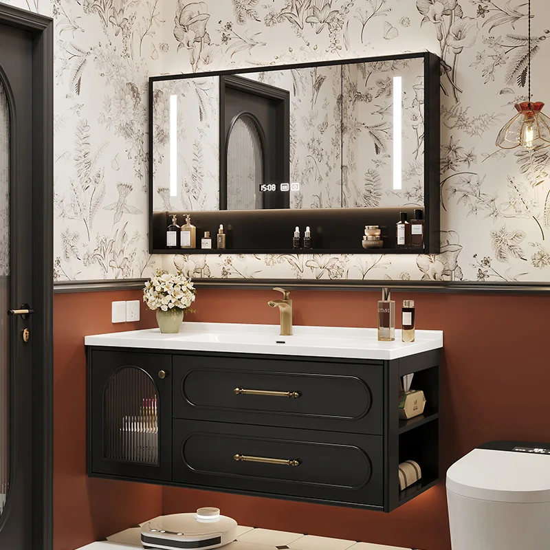 Home Bathroom Vanity Combo - خزائن الحمام الفرنسية الفاخرة السيراميك مغسلة