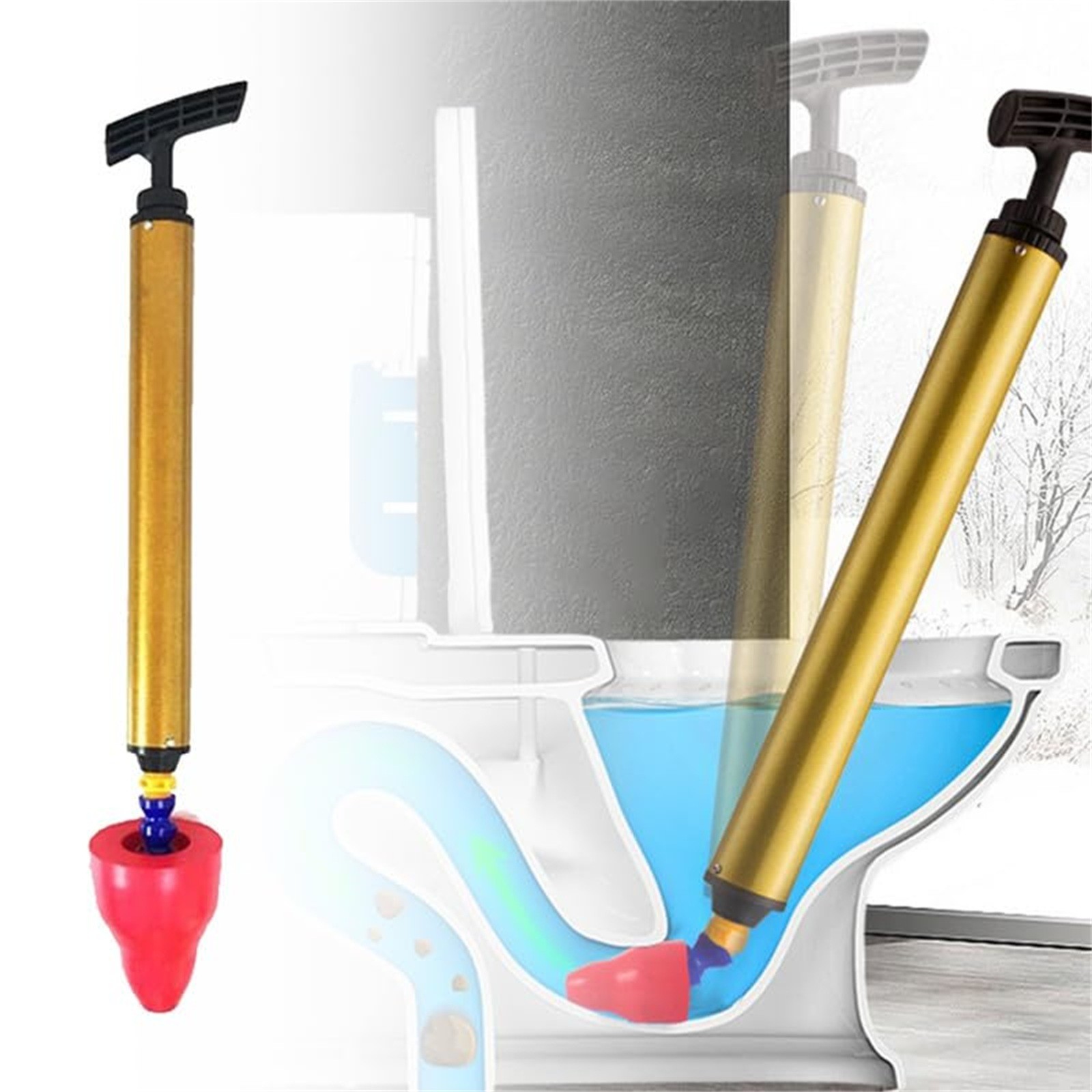 Plunger Toilet - فتح المرحاض ارتفاع ضغط طلقة واحدة