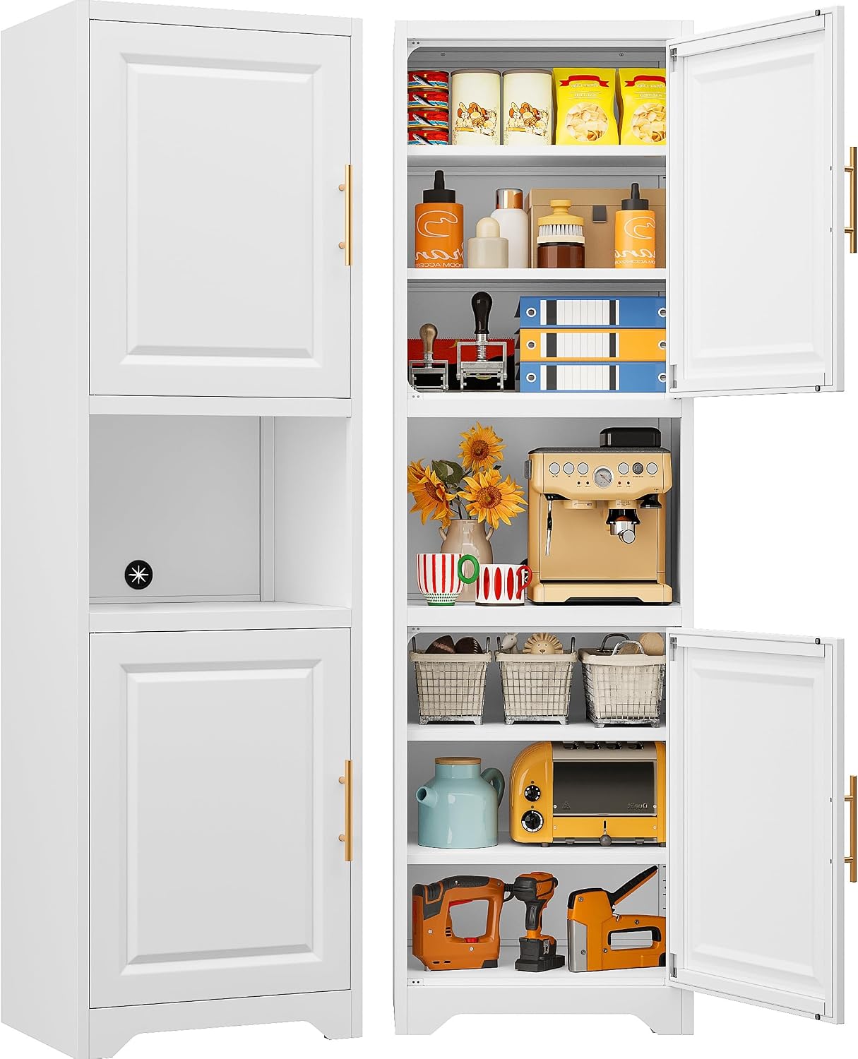 Home Bathroom Organizer - خزانة تخزين ضيقة بارتفاع 67 بوصة