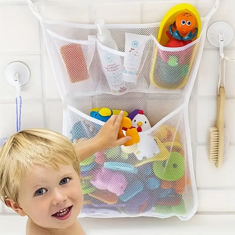 Home Bathroom Organizer - منظم منزلي للأطفال، حقيبة تخزين شبكية