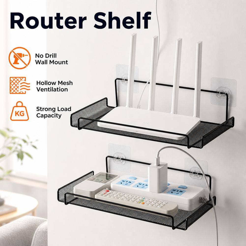 Home Bathroom Organizer - رف جداري من الفولاذ المقاوم للصدأ
