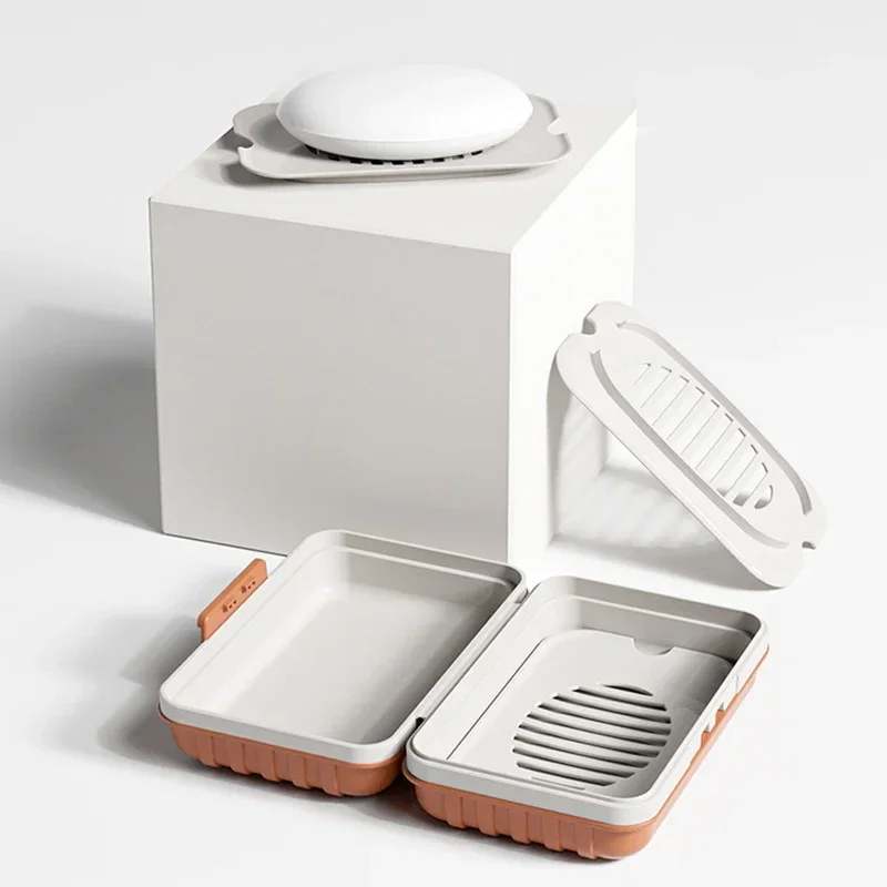 علبة صابون بلاستيكية بغطاء، مث - مراجعة Home Essentials Bathroom Storage وسعره