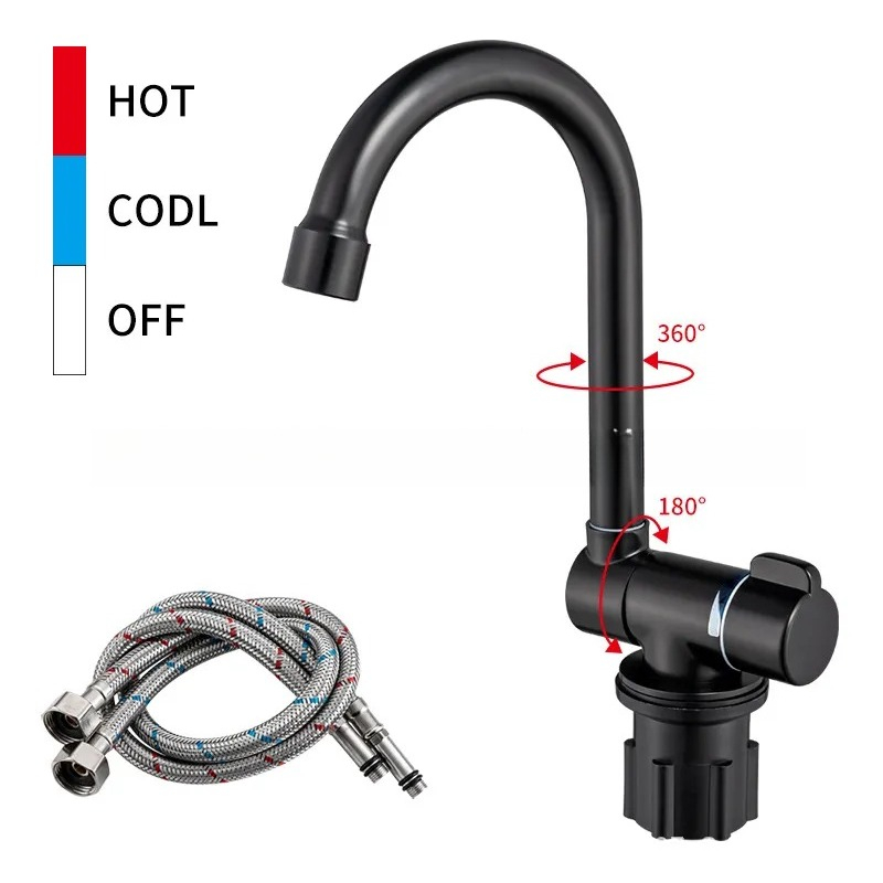 صنبور أسود قابل للطي لحوض مطبخ - مراجعة Basin Mixer Tap وسعره