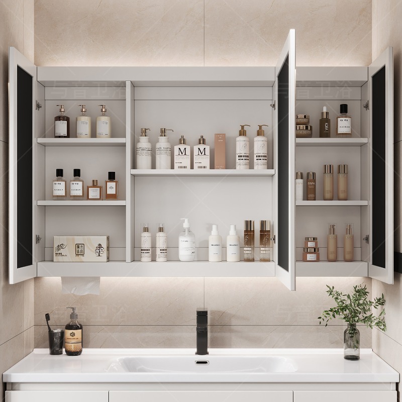 خزانة حمام عصرية خشبية، منظم ز - مراجعة Home Bathroom Organizer وسعره