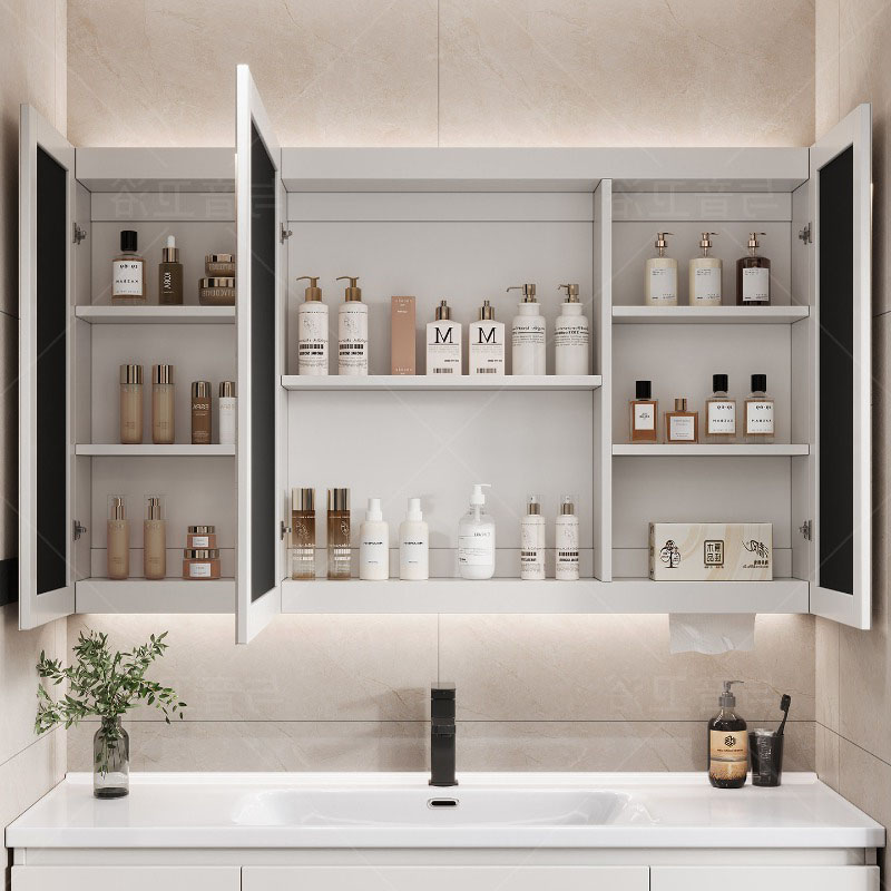 خزانة حمام عصرية خشبية، منظم ز - مراجعة Home Bathroom Organizer وسعره