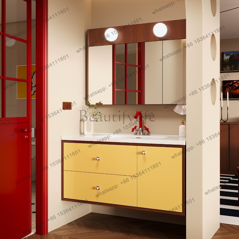 LJY خزانة حمام جدارية تحت الحو - مراجعة Home Bathroom Vanity Combo وسعره