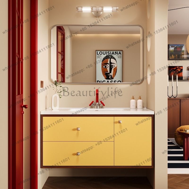 LJY خزانة حمام جدارية تحت الحو - مراجعة Home Bathroom Vanity Combo وسعره