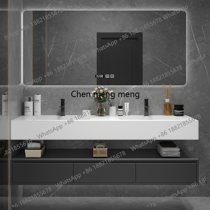 خزانة حمام فاخرة سوداء مع إضاء - مراجعة Home Bathroom Vanity Combo وسعره