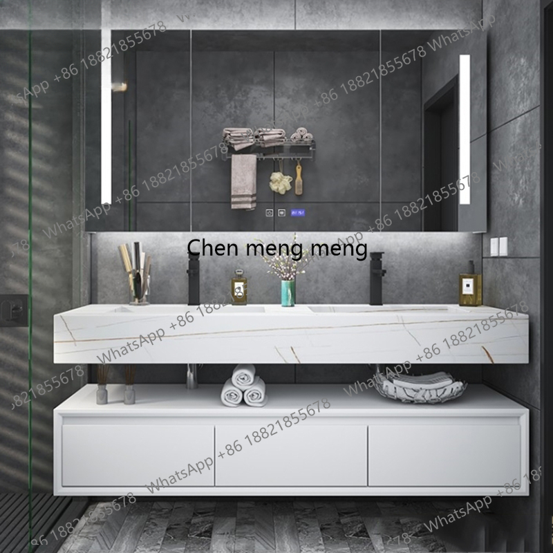 خزانة حمام فاخرة سوداء مع إضاء - مراجعة Home Bathroom Vanity Combo وسعره