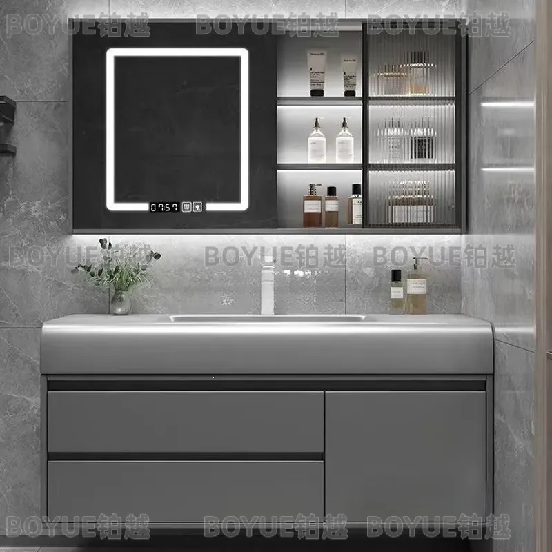 وحدة حمام ذكية فاخرة خفيفة الو - مراجعة Home Bathroom Vanity Combo وسعره