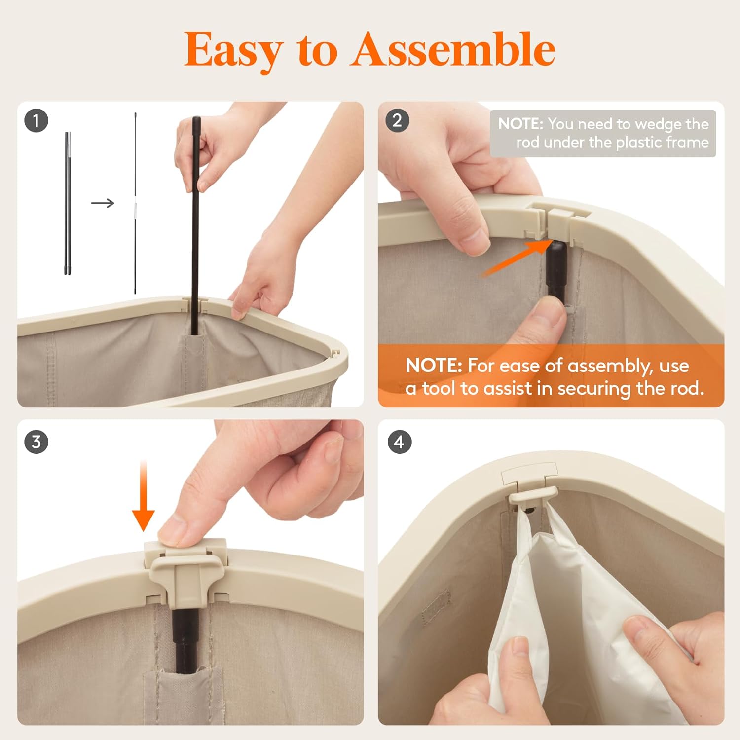 سلة غسيل بلاستيكية كبيرة جدًا  - مراجعة Home Essentials Bathroom Storage وسعره