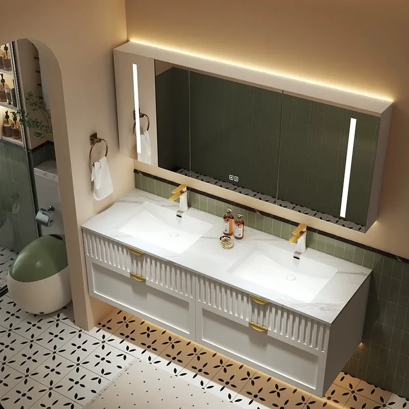 وحدة حمام عصرية بتصميم كريمي م - مراجعة Home Bathroom Vanity Combo وسعره