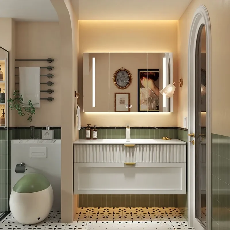 وحدة حمام عصرية بتصميم كريمي م - مراجعة Home Bathroom Vanity Combo وسعره