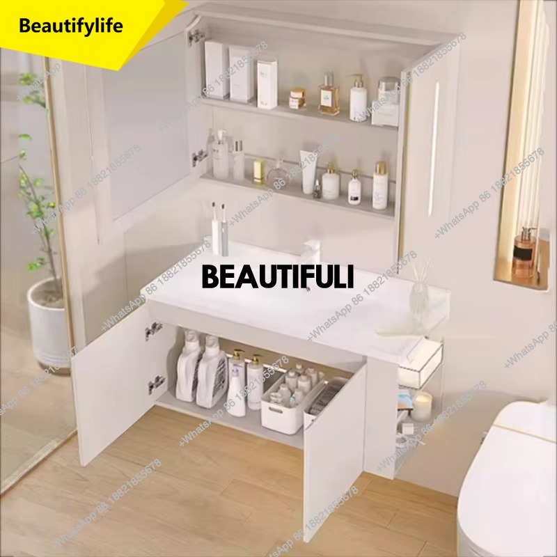 A17 مرآة المرحاض خزانة حمام من - مراجعة Home Bathroom Vanity Combo وسعره