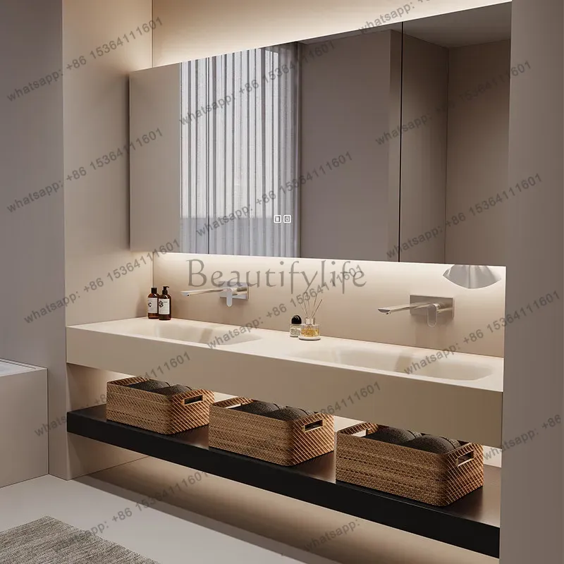 خزانة تخزين حمام فاخرة بسيطة L - مراجعة Home Bathroom Vanity Combo وسعره