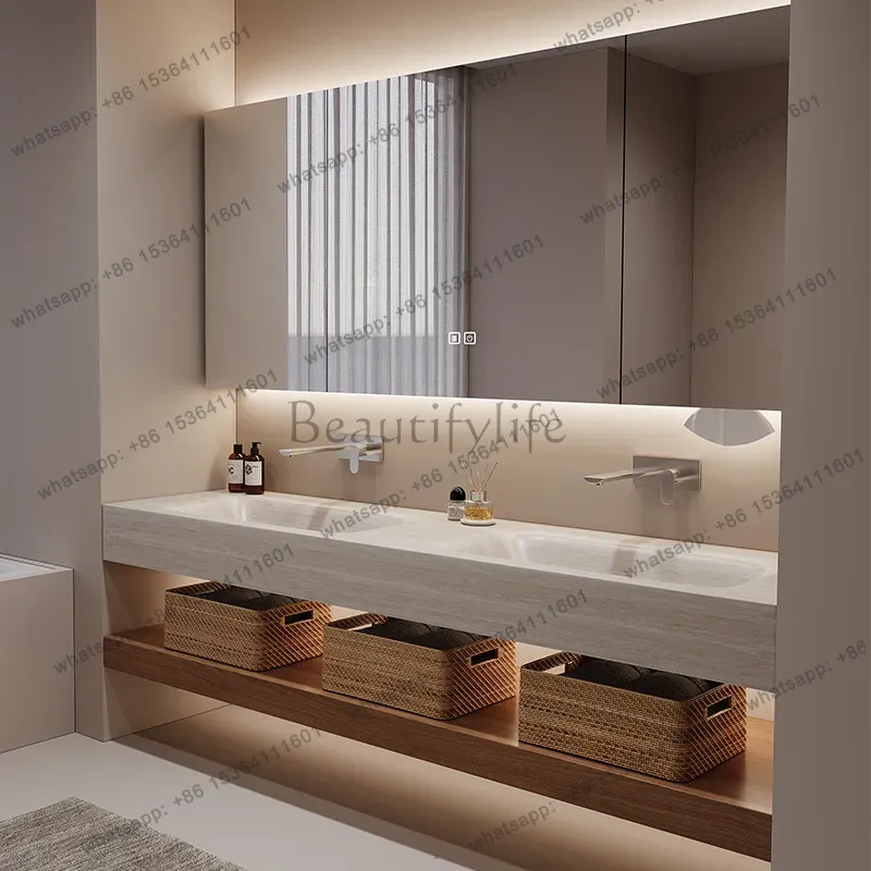 خزانة تخزين حمام فاخرة بسيطة L - مراجعة Home Bathroom Vanity Combo وسعره